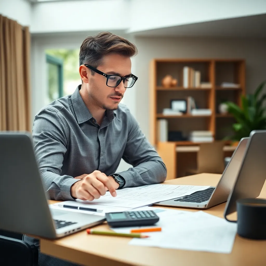 Moderne budgetcalculator app op tablet