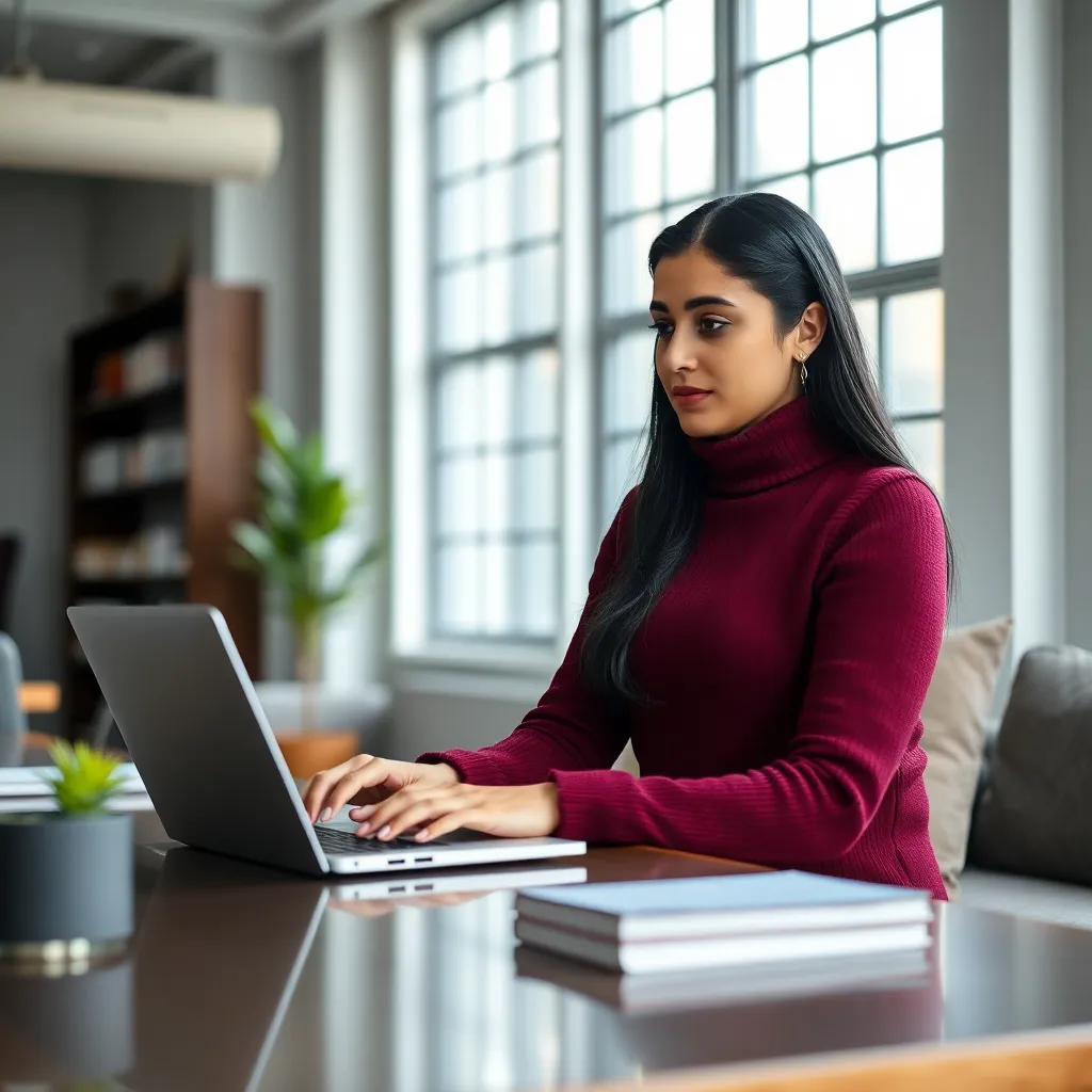Nederlandse vrouw die budgetapp gebruikt op smartphone in moderne woonkamer